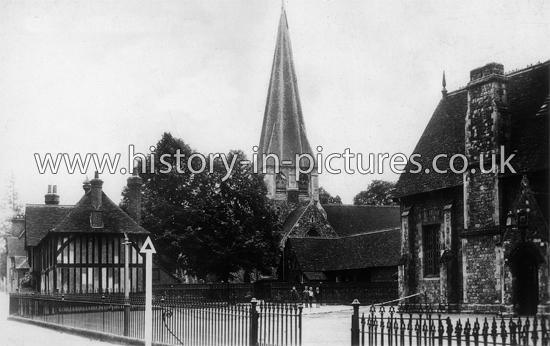 St Mary's Church, Churchgate Street, Old Harlow, Essex. c.1915